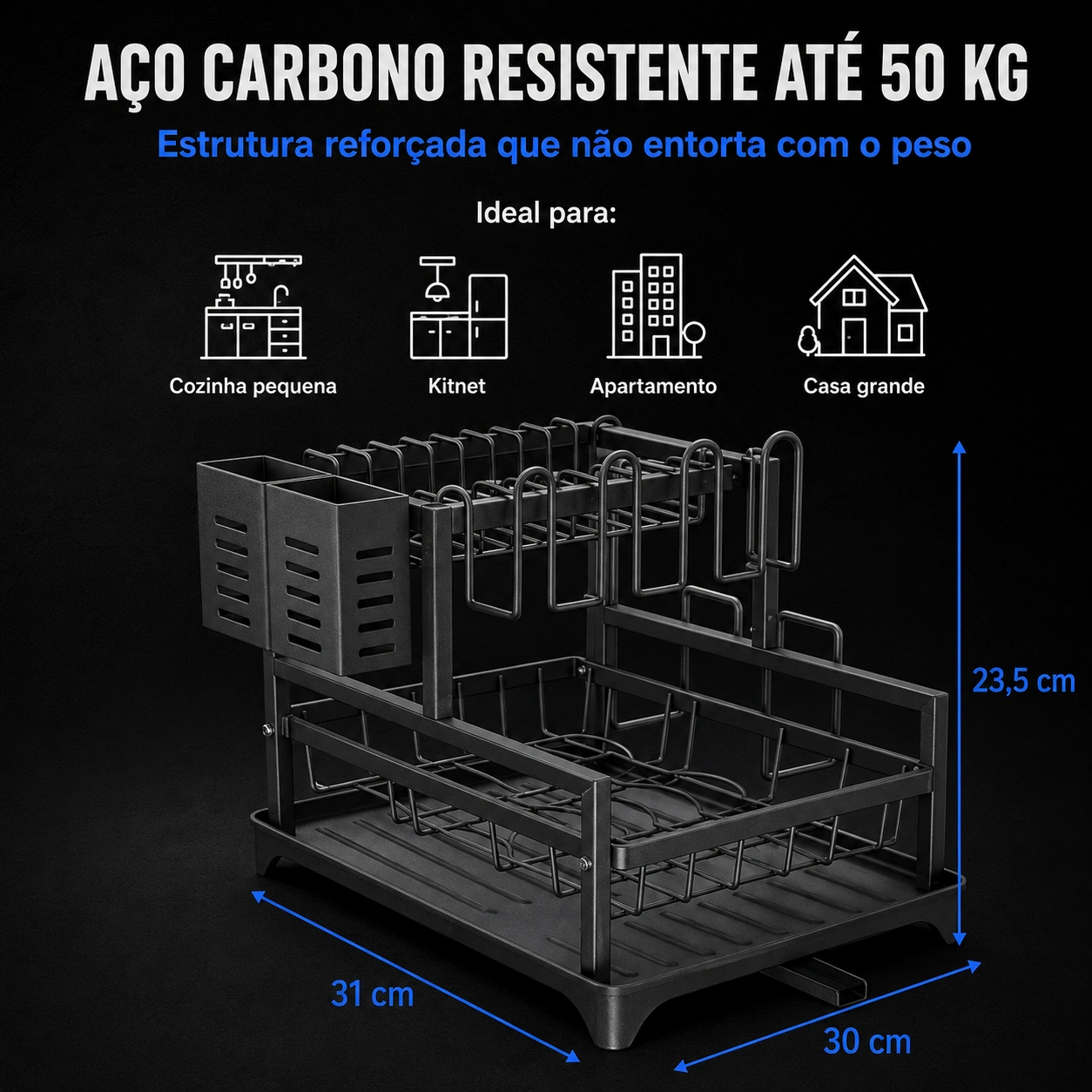 Aço carbono resistente até 50 kg